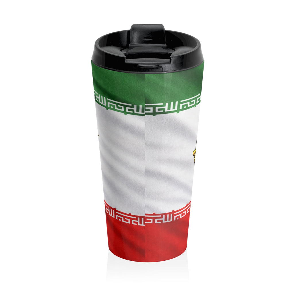 Iran's "Lion & Sun" Flag Stainless Steel Travel Mug