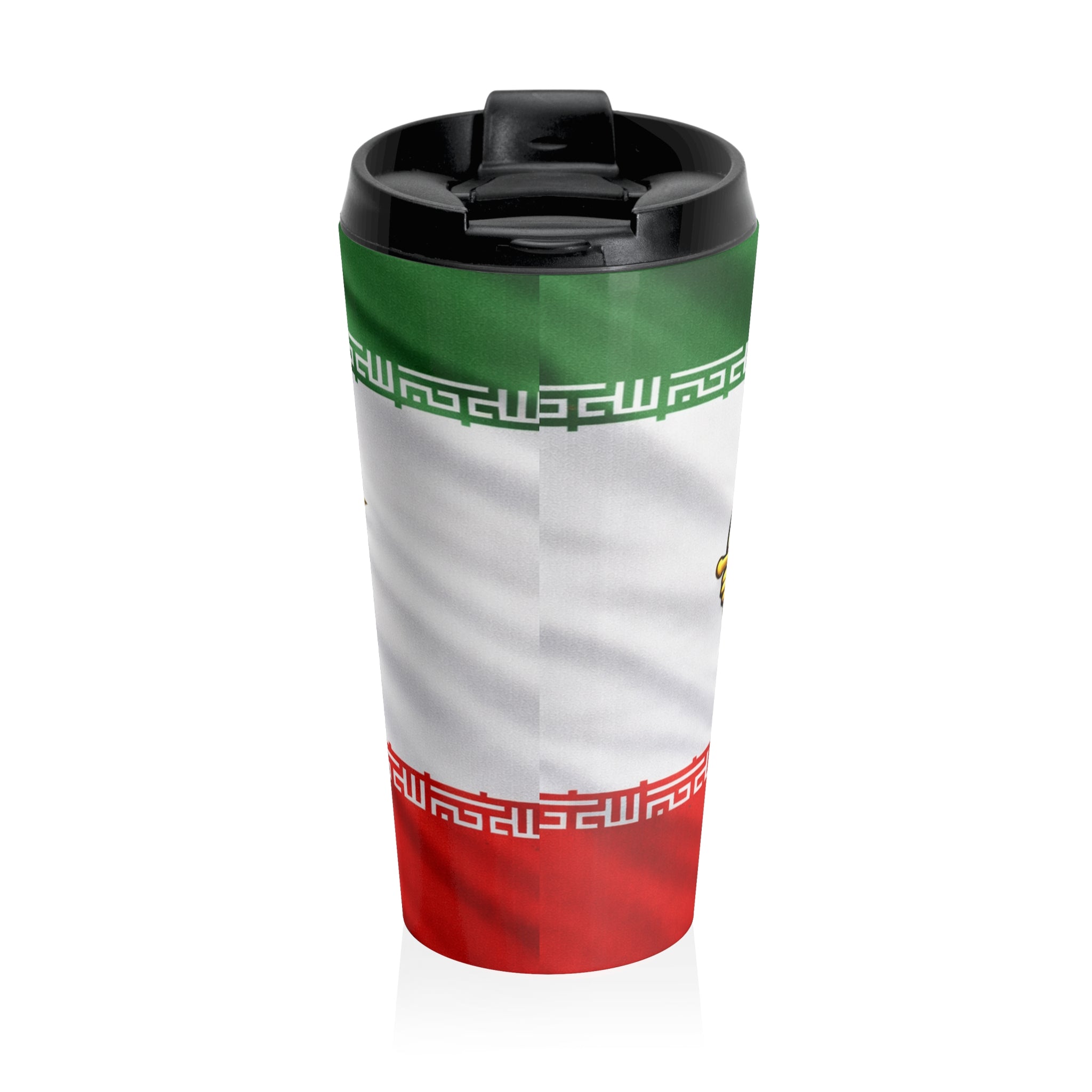 Iran's "Lion & Sun" Flag Stainless Steel Travel Mug
