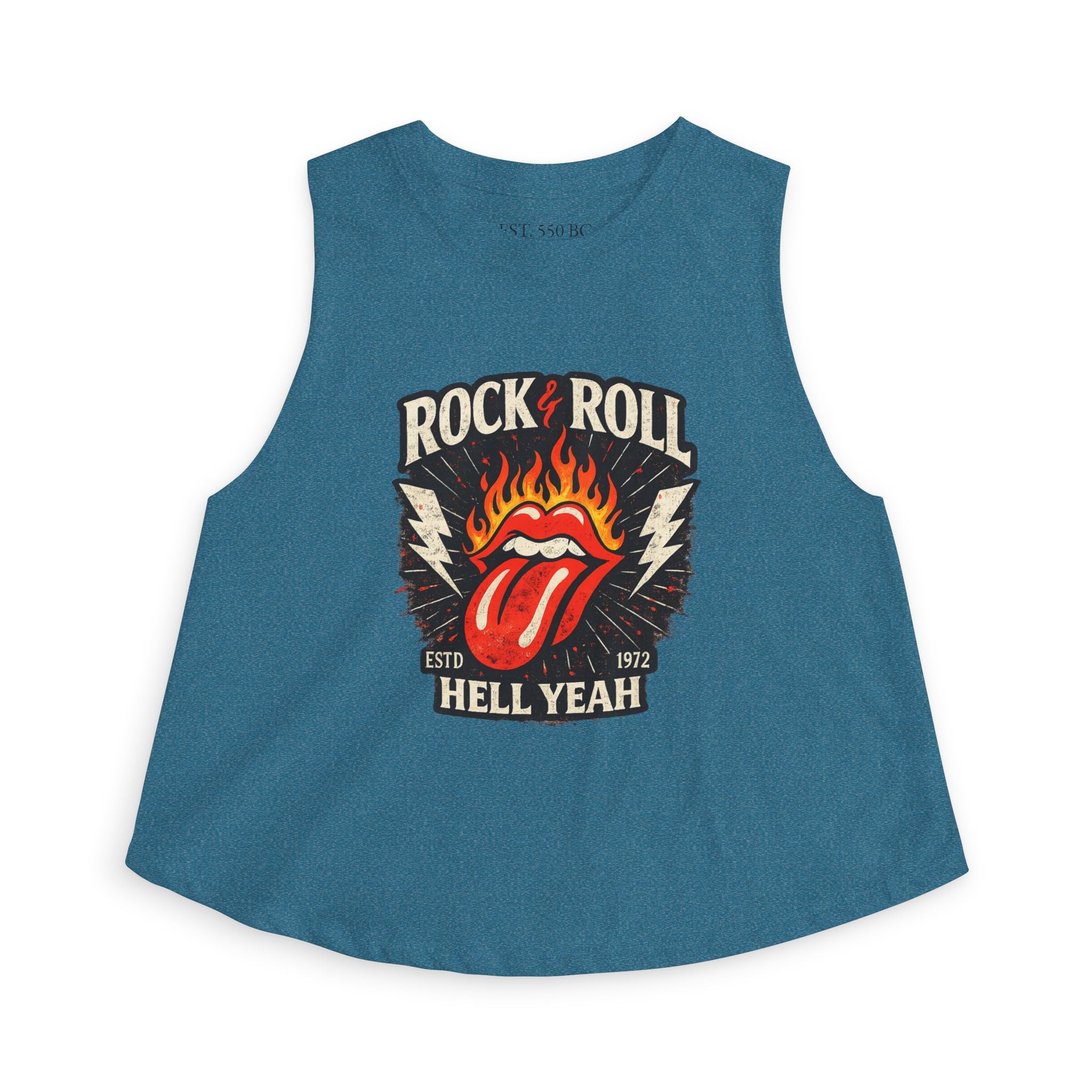 Rock & Roll "Hell Yeah" Flaming Tongue Tank Top