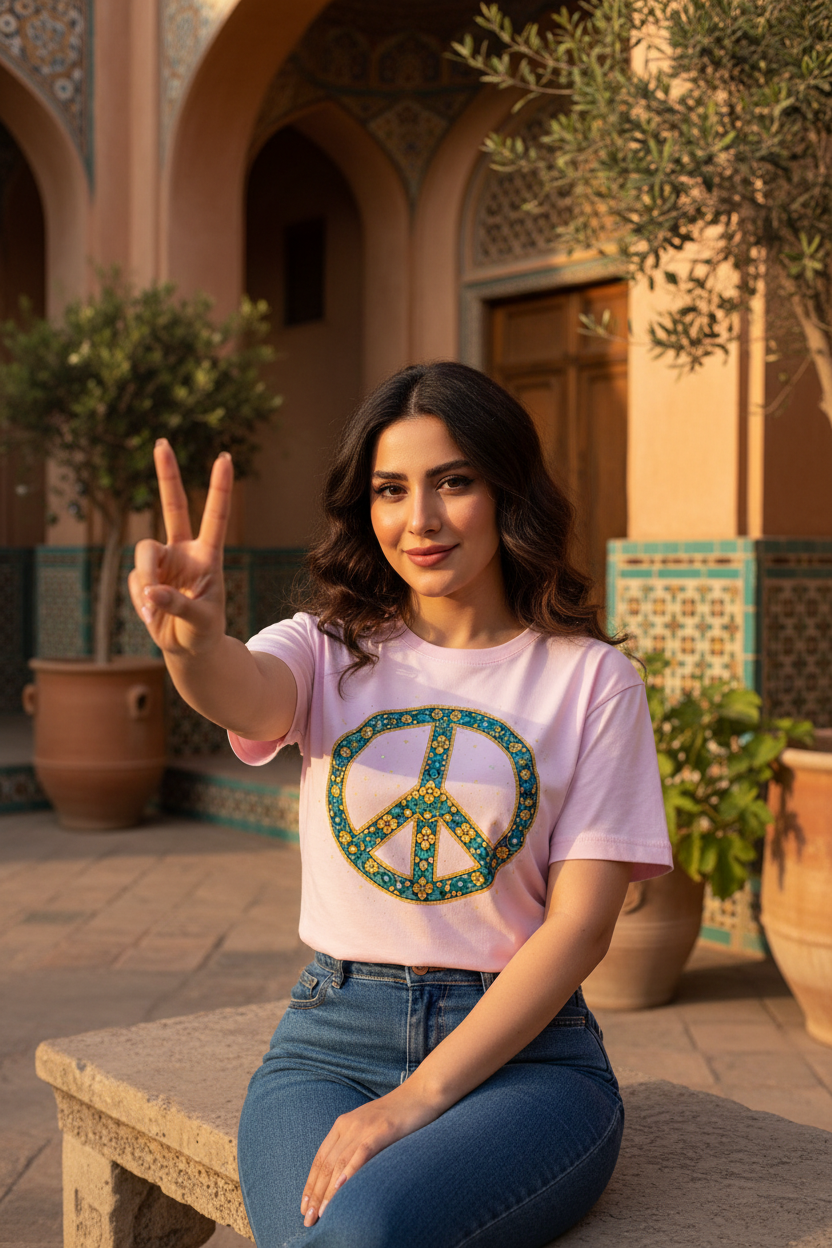 "Peace in the Middle East" Oversized Boxy Tee