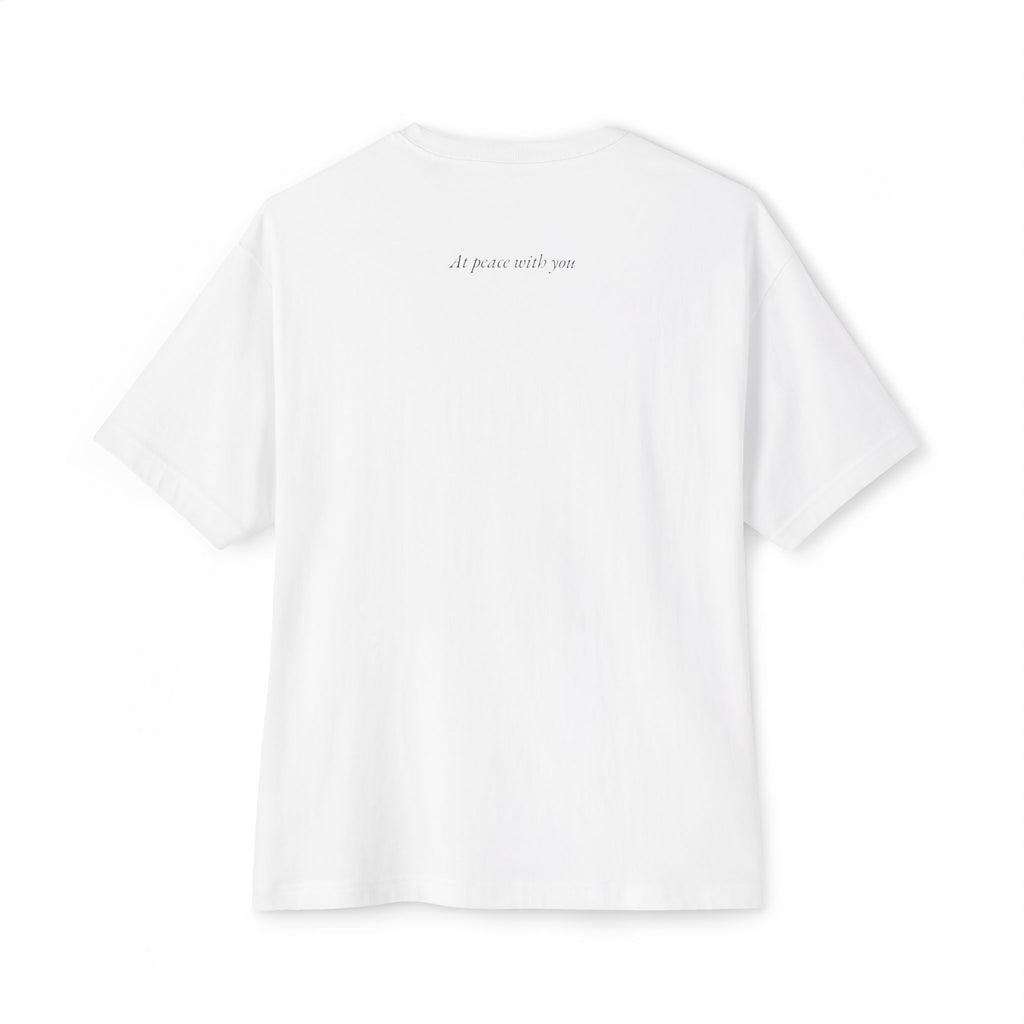 "با تو آرام" 'At Peace with You' Calligraphy Oversized Boxy Tee