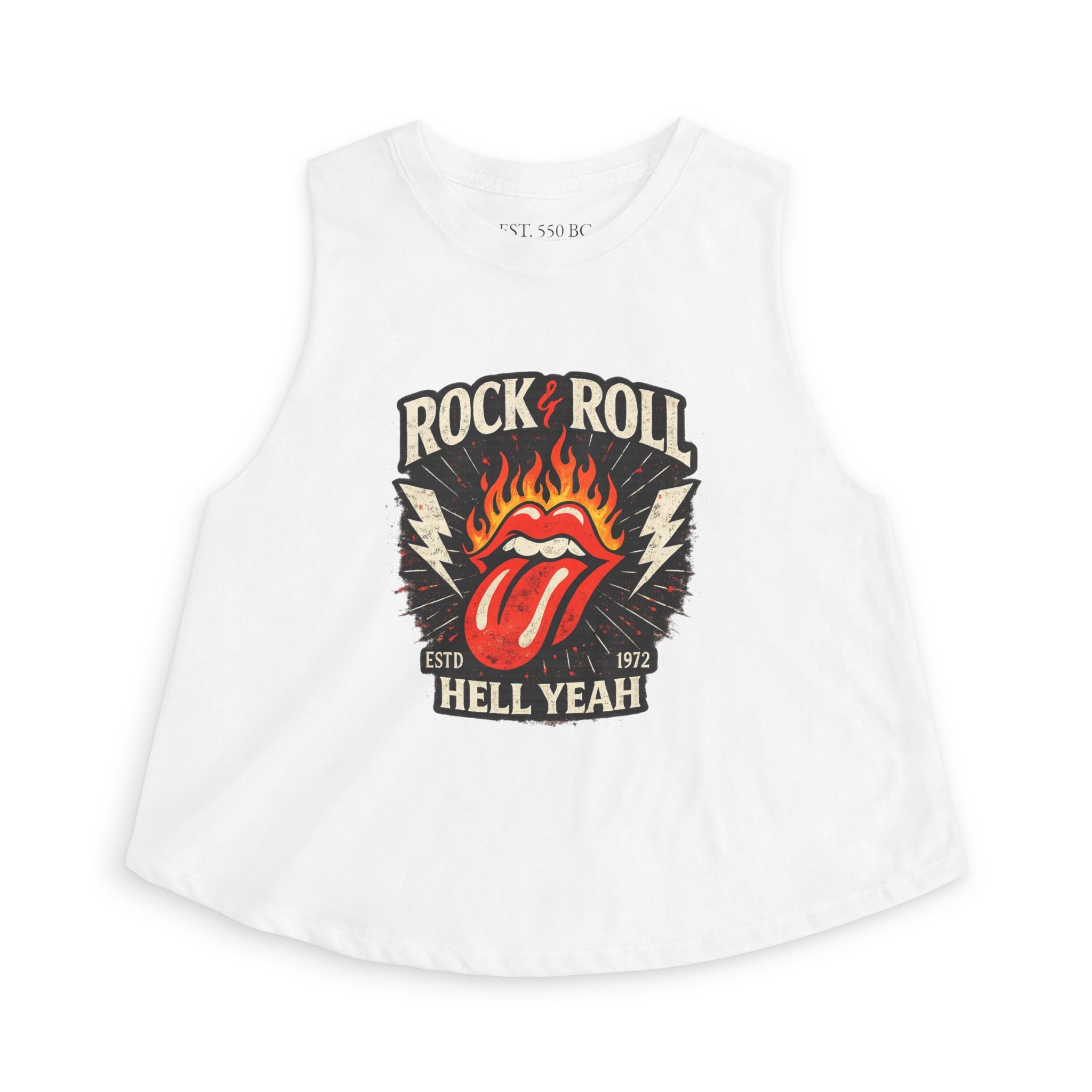 Rock & Roll "Hell Yeah" Flaming Tongue Tank Top