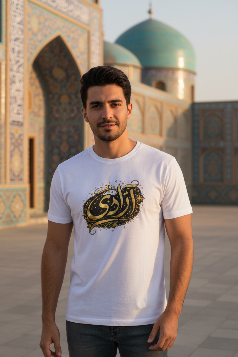 "آزادی" Freedom Calligraphy Tee