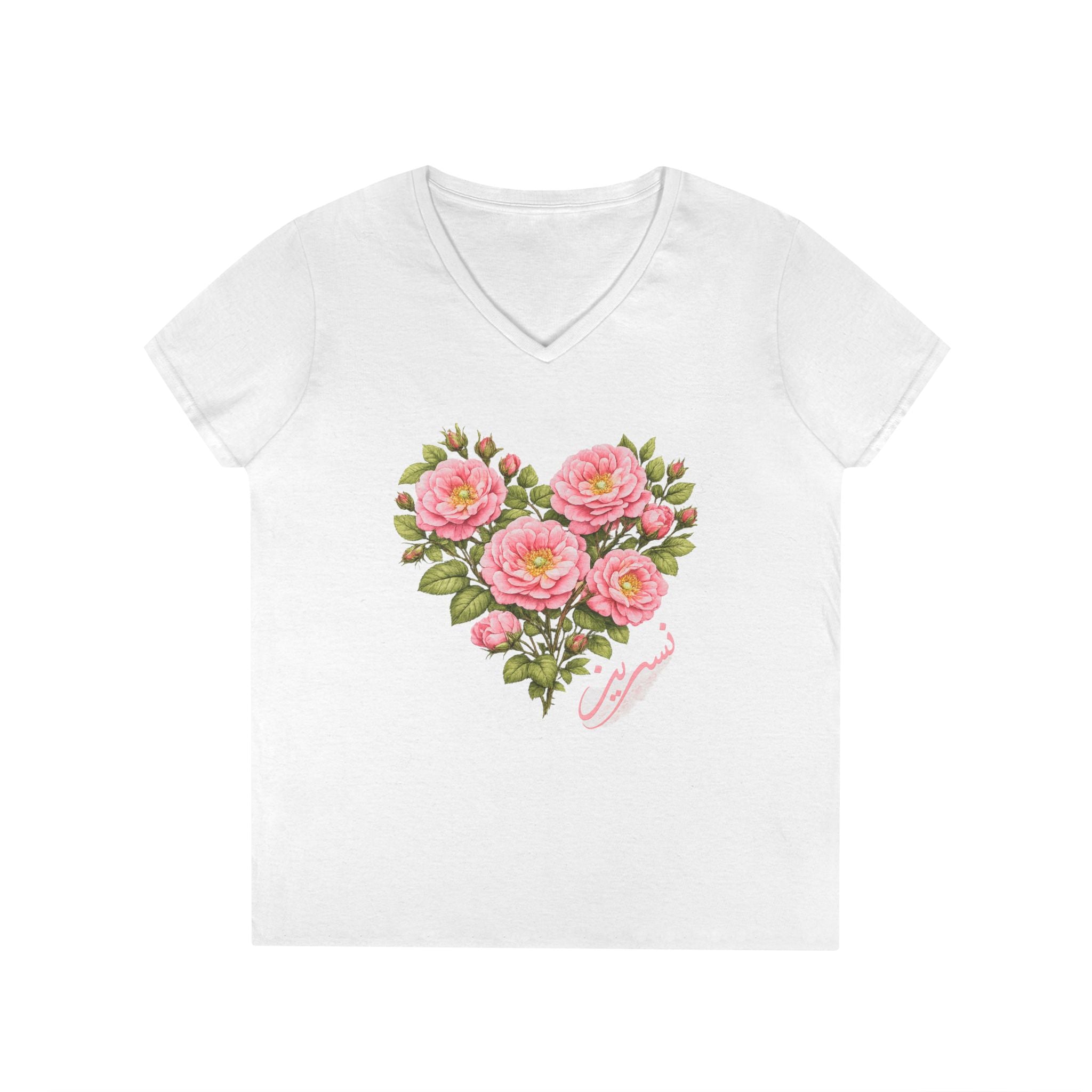 Gole "Nasrin" Floral Heart V-Neck Tee