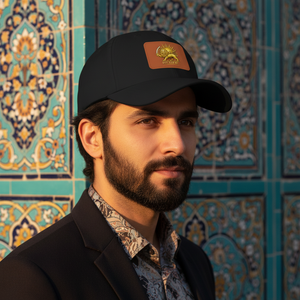 Iran "Lion & Sun" Trucker Hat with leather patch