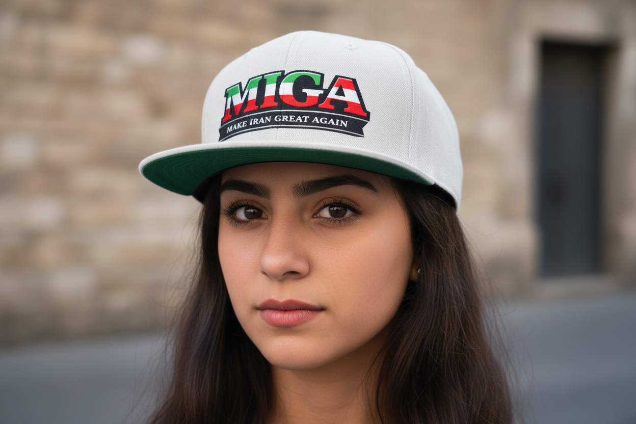 "MIGA" 'Make Iran Great Again' Embroidered Trucker Hat