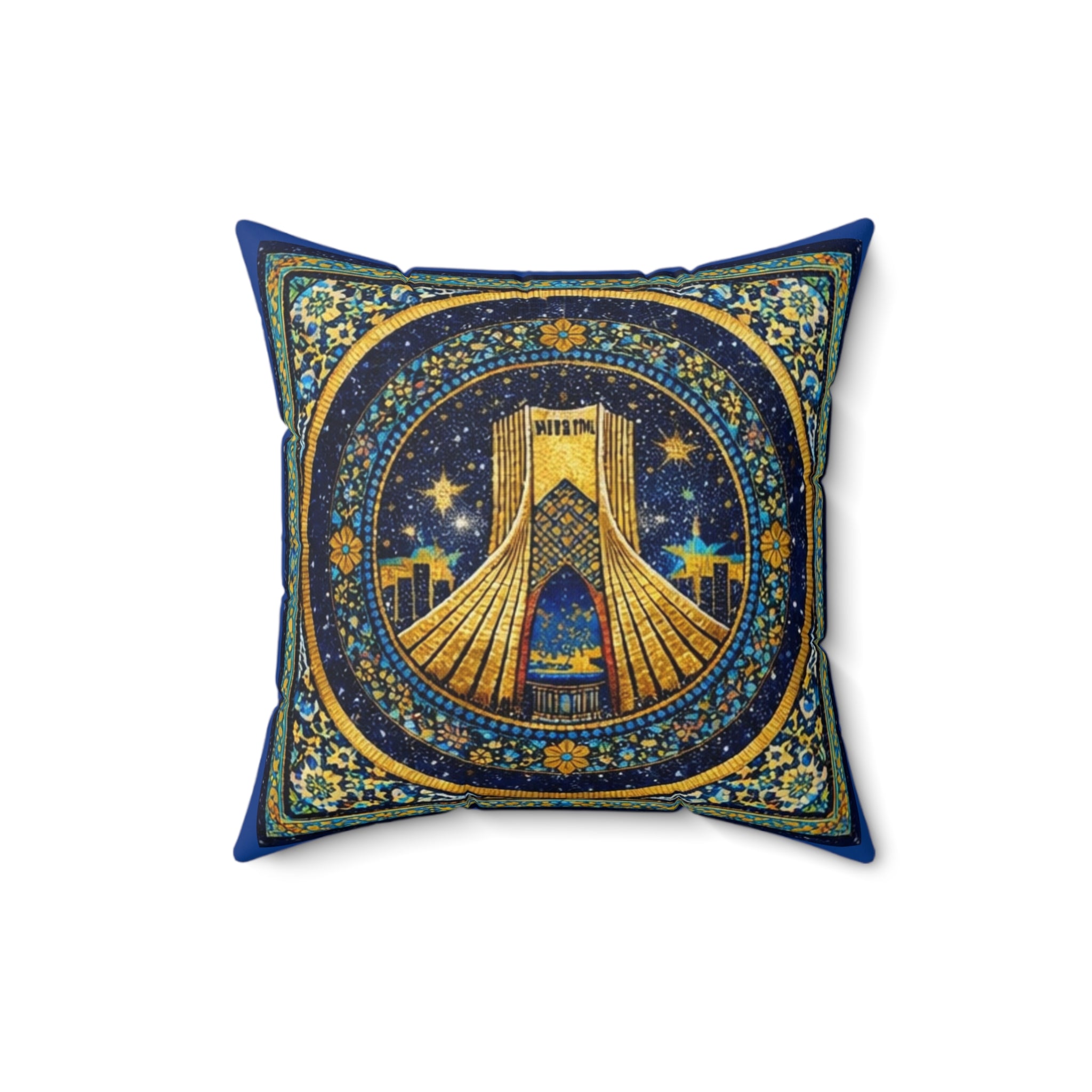 "Azadi Tower" Night Sky Persian Tehran Decorative Pillow