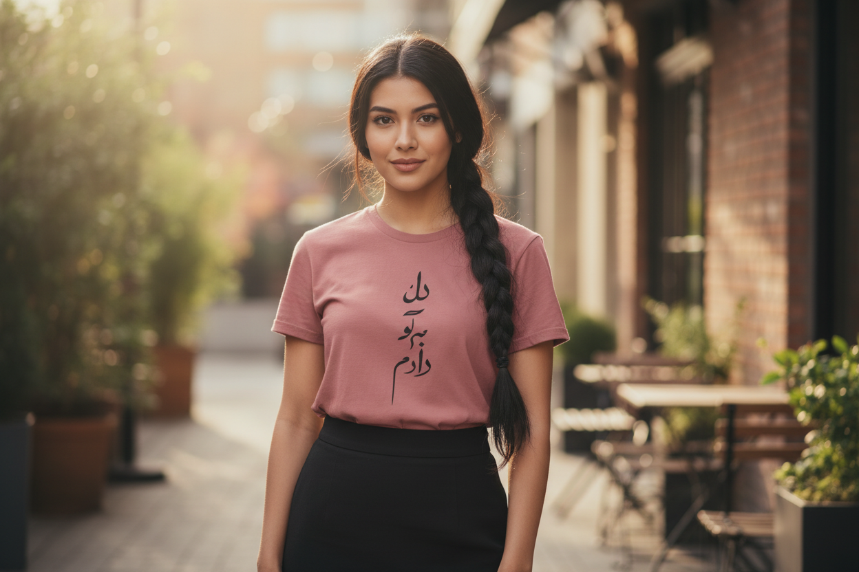 "دل به تو دادم" 'You have my heart' Calligraphy Tee