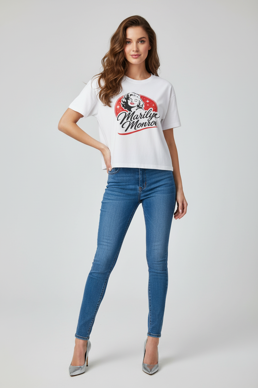 "Marilyn Monroe" Retro Icon Graphic Tee